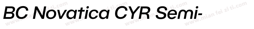 BC Novatica CYR Semi字体转换